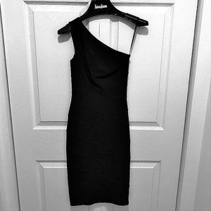 NWT MARIA BIANCA NERO One Shoulder Cocktail Dress